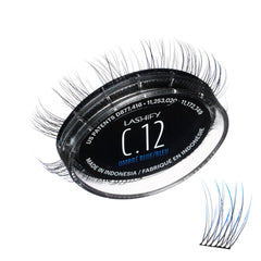 Lashify Curl 12mm Ombre Blue refill cartridge for precise, mess-free DIY lashes.
