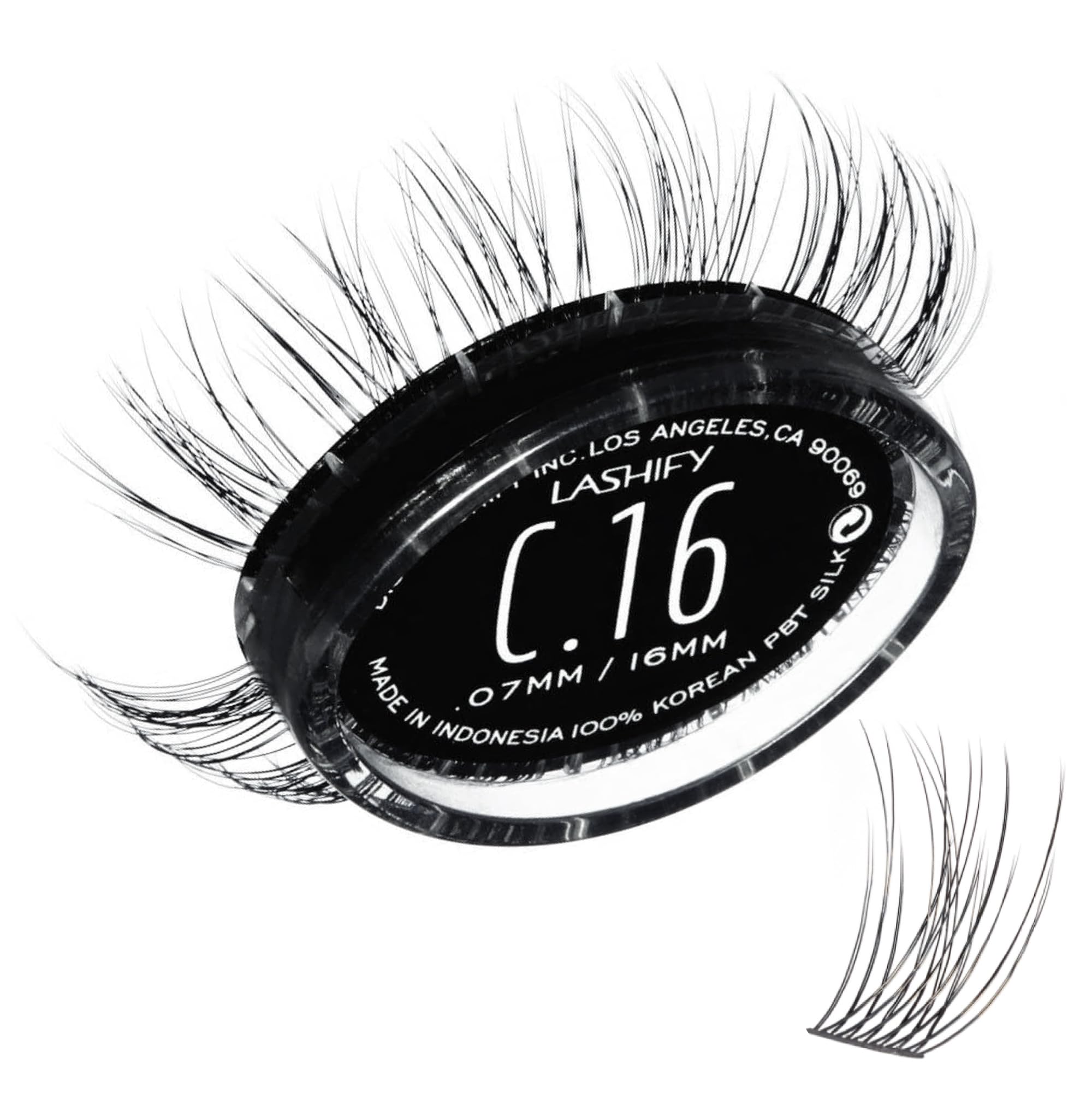 Lashify Curl 16mm Gossamer Black refill for a natural lift.