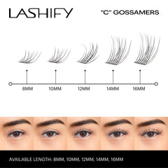 Lashify Curl 16mm Gossamer doe-eyed curl opens the eye softly.