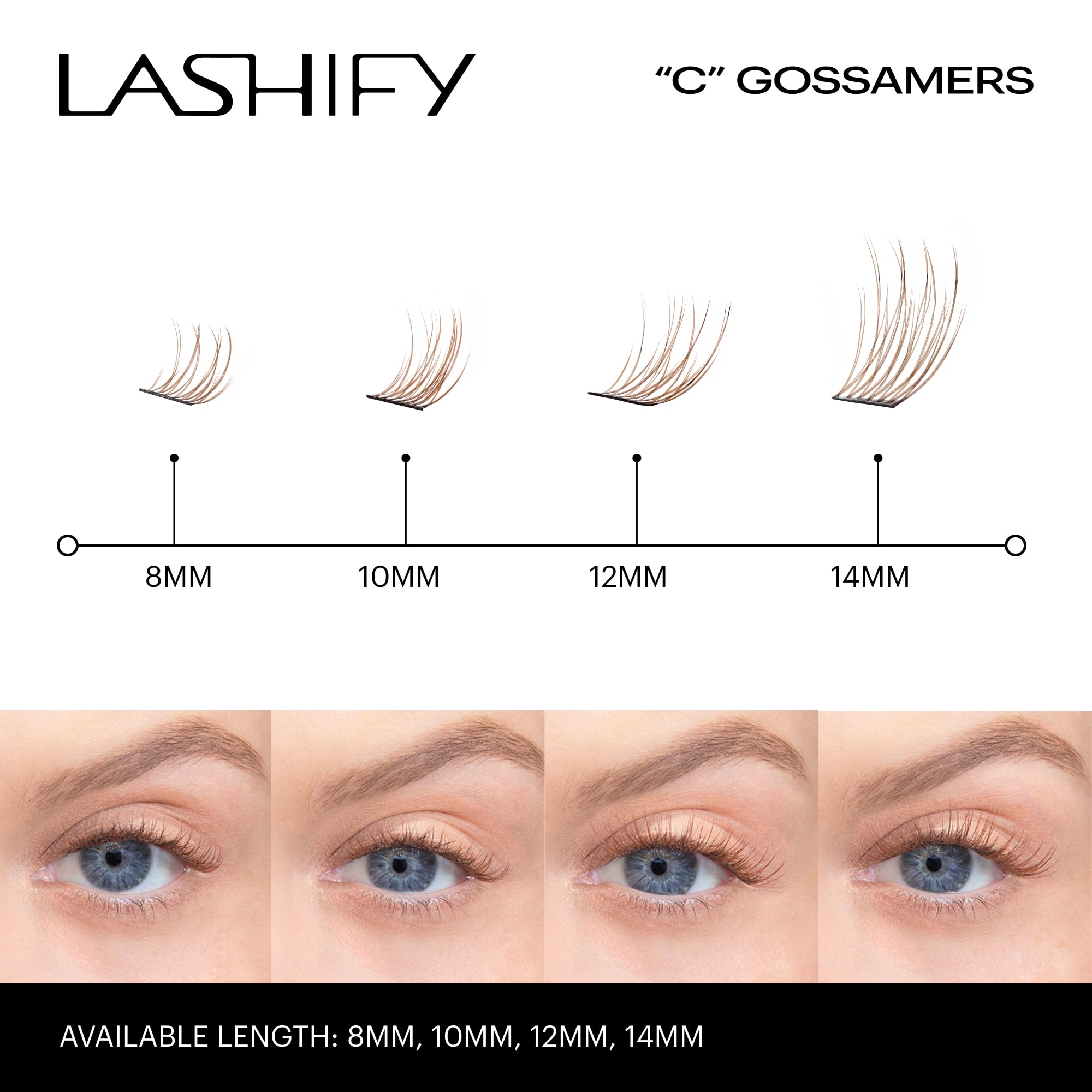 Lashify Curl 8mm Ginger Gossamer on-eye closeup for doe-eyed look