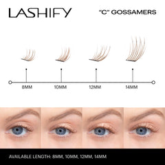 Lashify Curl 8mm Ginger Gossamer on-eye closeup for doe-eyed look