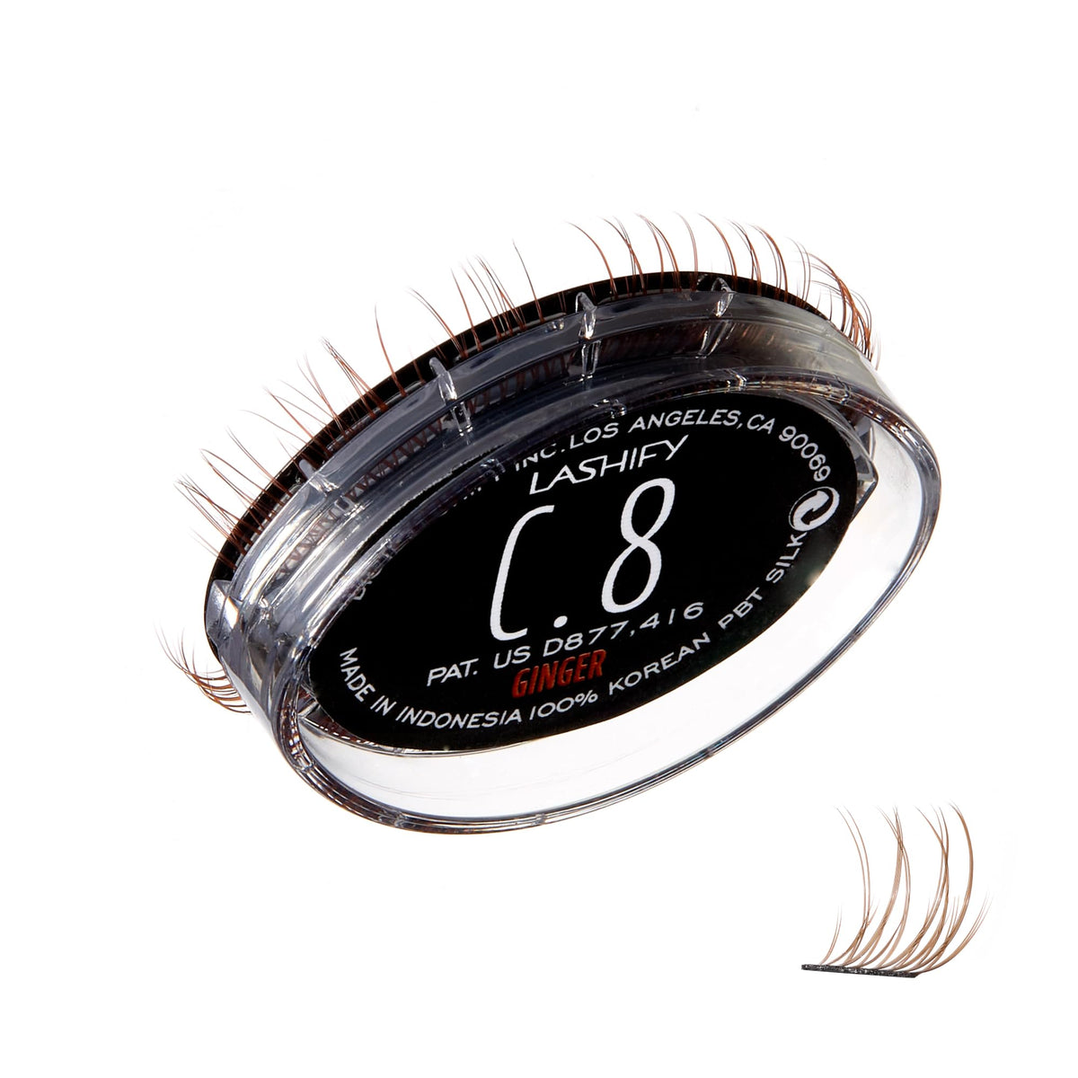 Lashify Curl 8mm Ginger Gossamer refill pack for natural lift