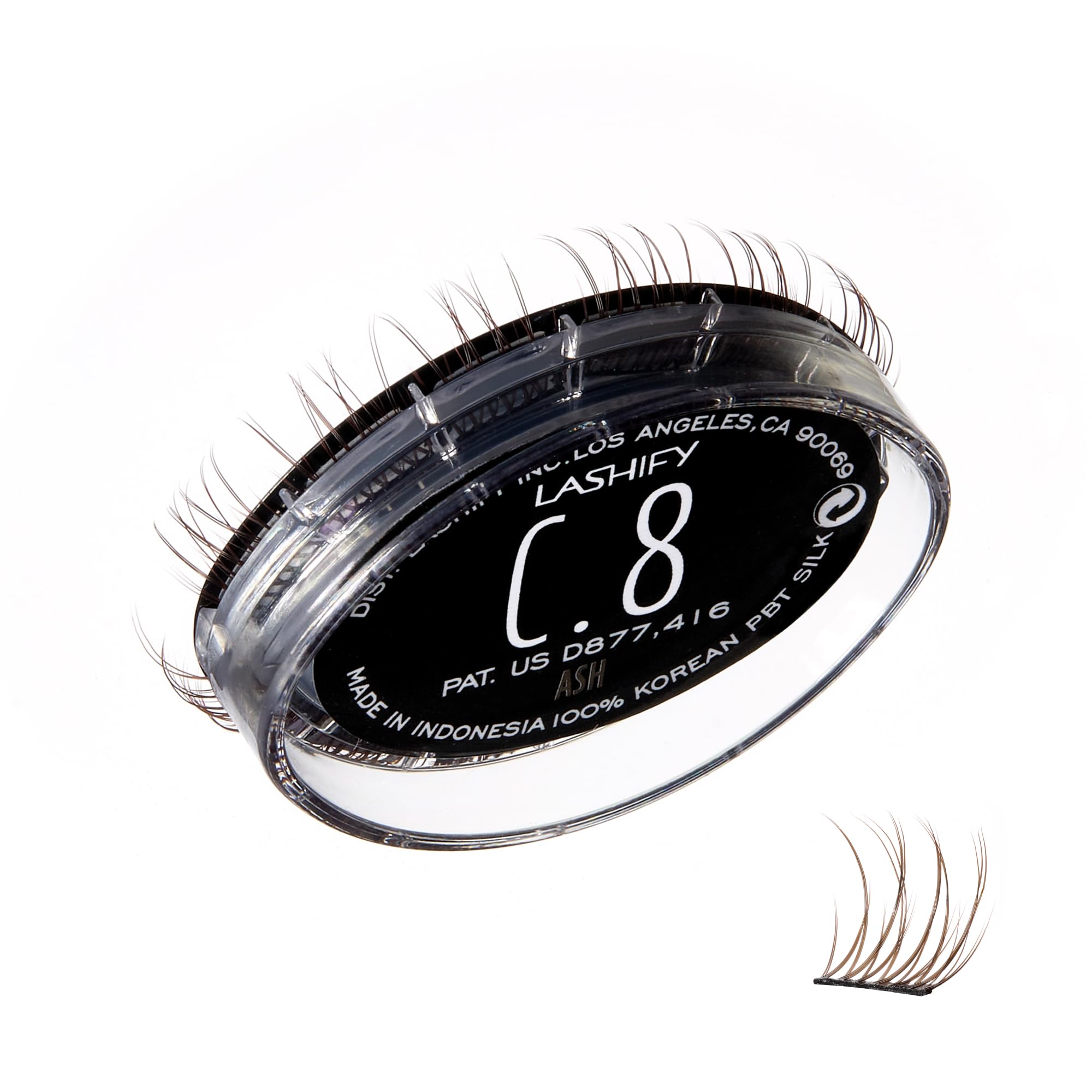 Lashify Curl 8mm Gossamer Ash refill close-up showing natural lift