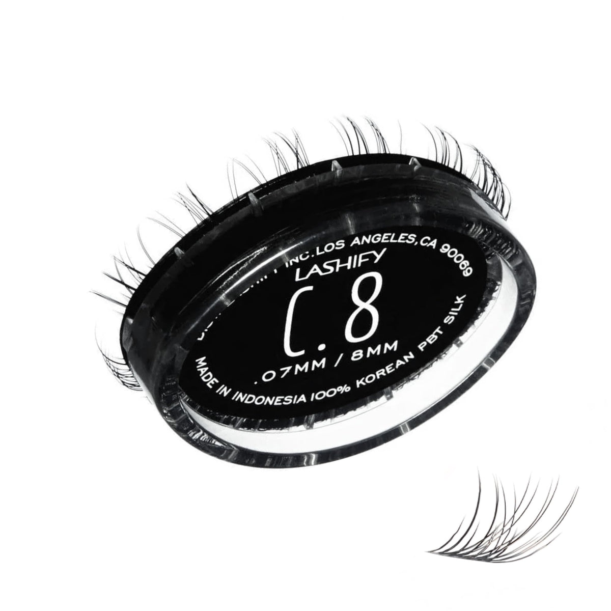 Lashify Curl 8mm Gossamer refill close-up showing natural lift
