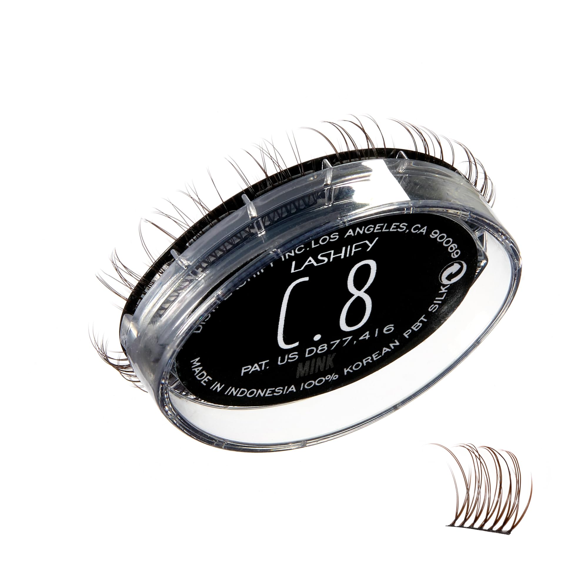 Lashify Curl 8mm Gossamer refill showing natural curl for a wide-eyed look.