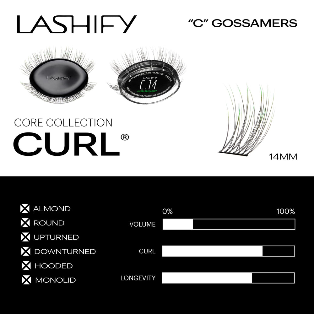 Lashify Ombre Green 12mm gossamer lashes offer lightweight definition