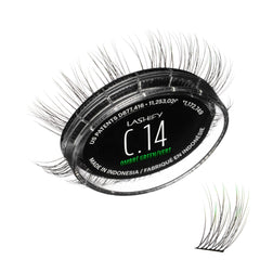 Lashify Curl Gossamer Ombre Green 14mm refill for a natural color pop