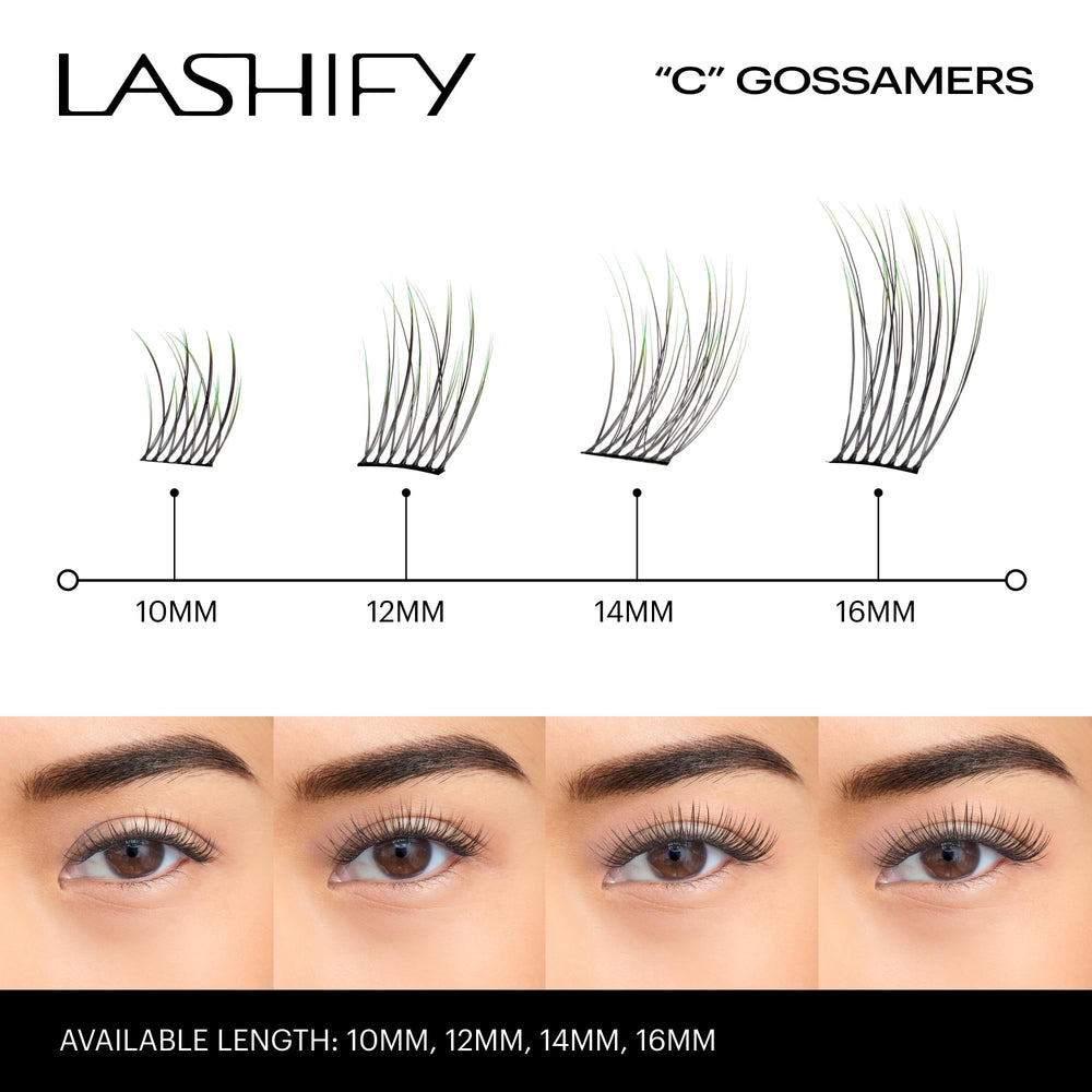 Lashify Ombre Green 16mm gossamer lashes add gentle drama