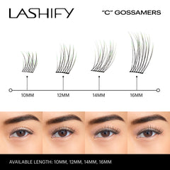 Lashify Ombre Green 16mm gossamer lashes add gentle drama