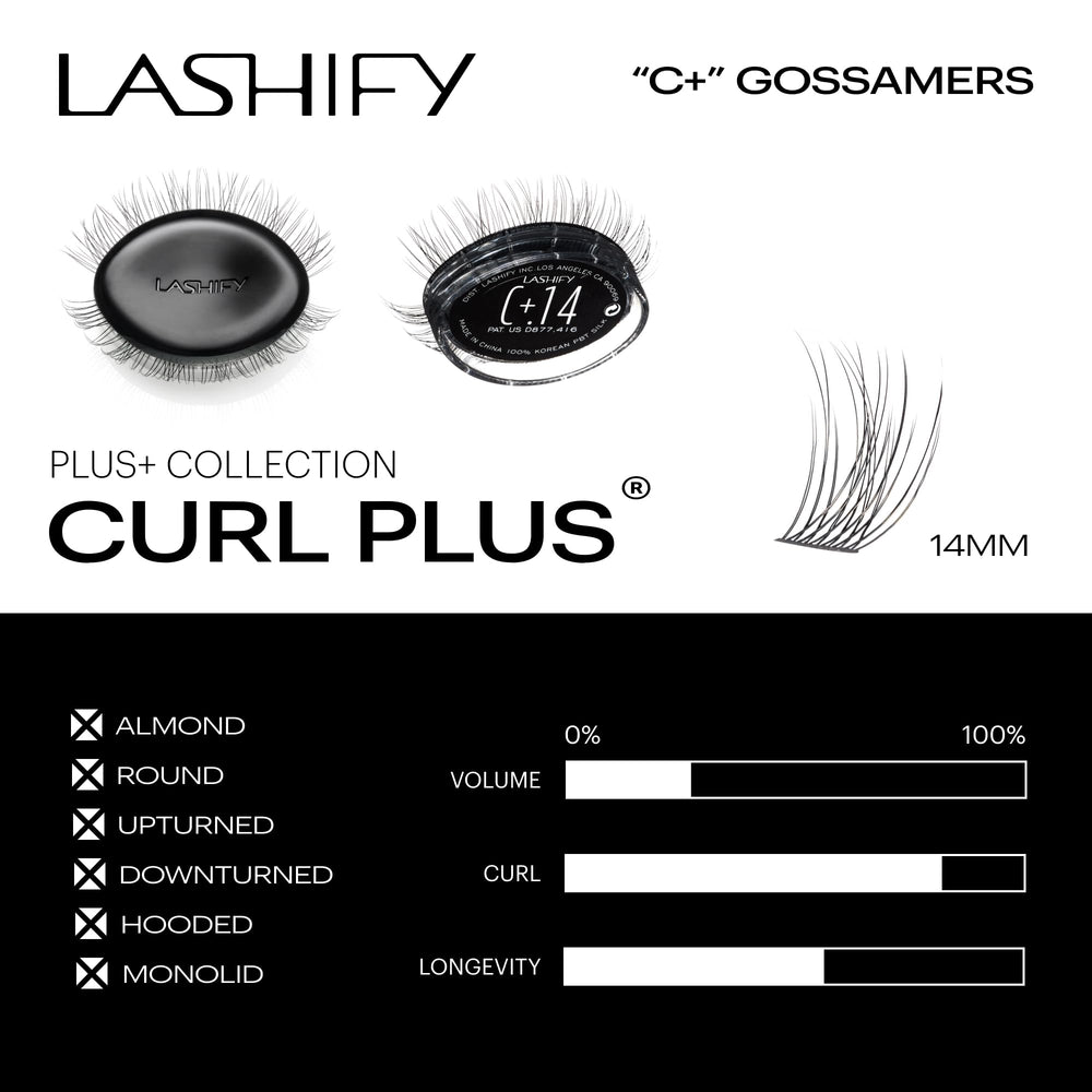 Lashify Curl Plus+ 14mm black lashes add soft volume