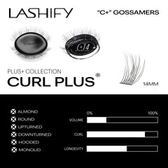 Lashify Curl Plus+ 14mm black lashes add soft volume