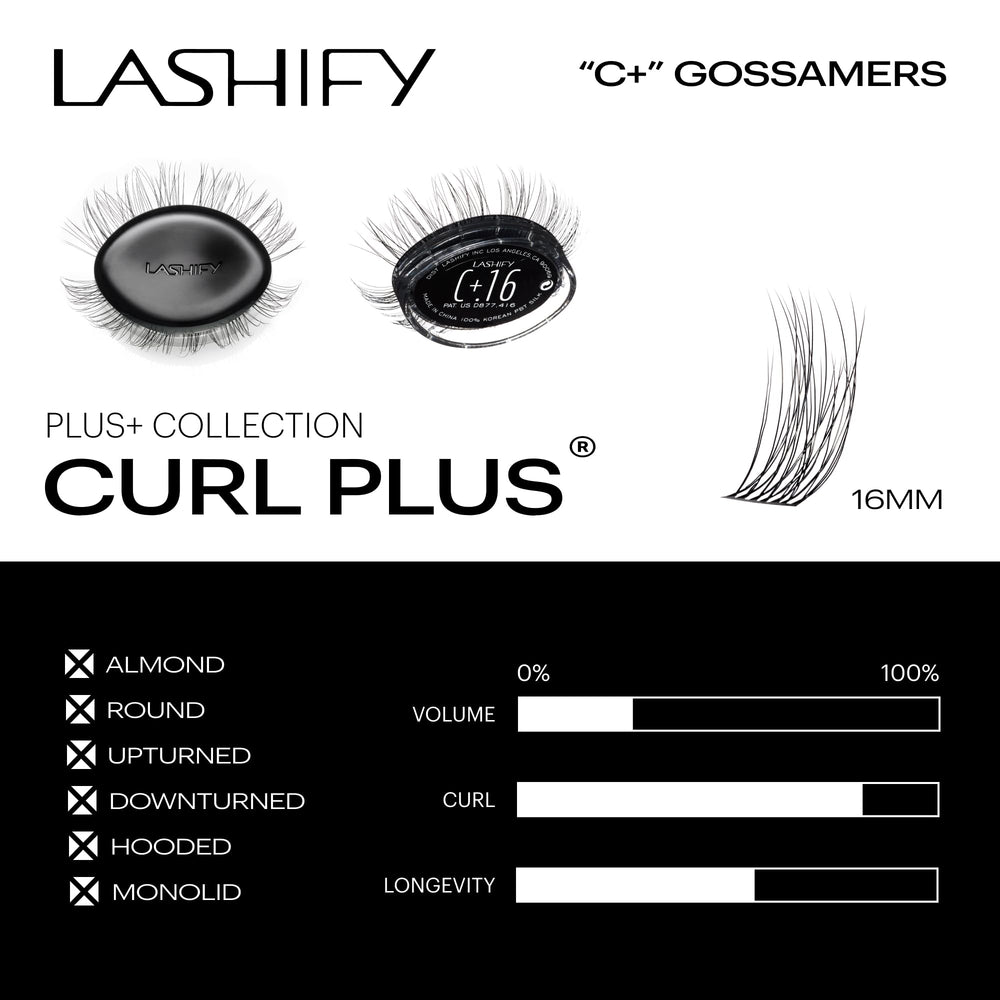 Lashify Curl Plus+ 16mm Gossamer top lid removal step for clean handling