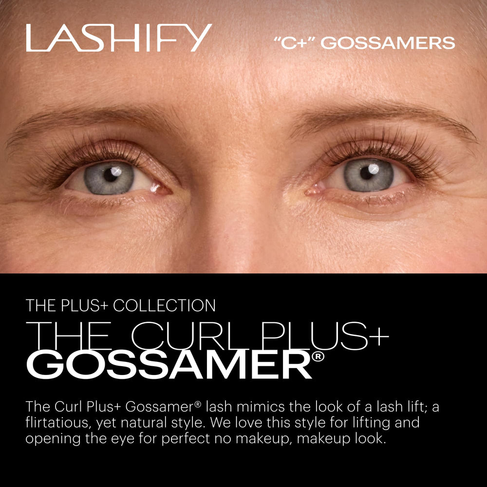 Lashify Curl Plus+ Ash 8mm lashes closeup show delicate silk texture
