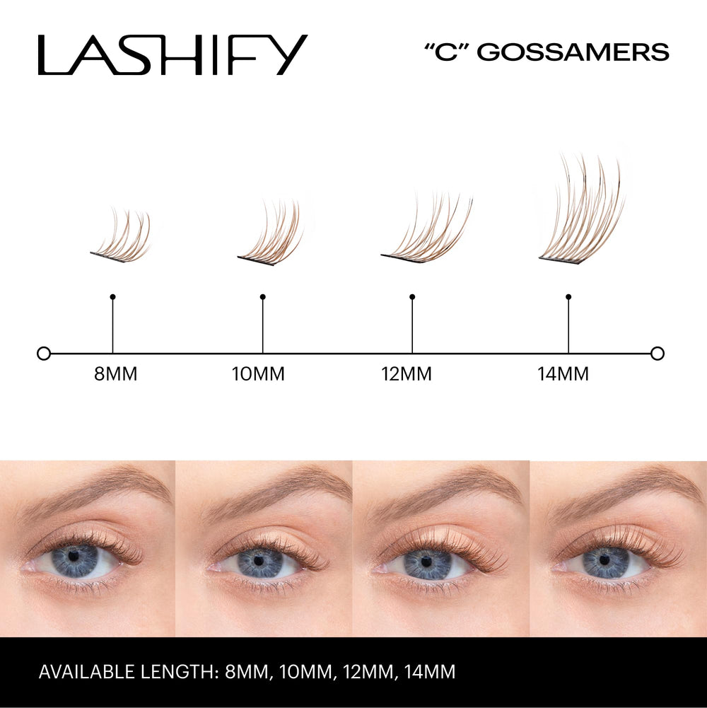Lashify Fuse Control Wand shown for precise application with Gossamer lashes.