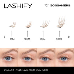 Lashify Fuse Control Wand shown for precise application with Gossamer lashes.