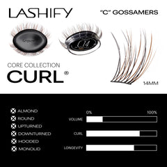 Lashify Fuse Control Wand shown with Gossamer lashes for precise placement