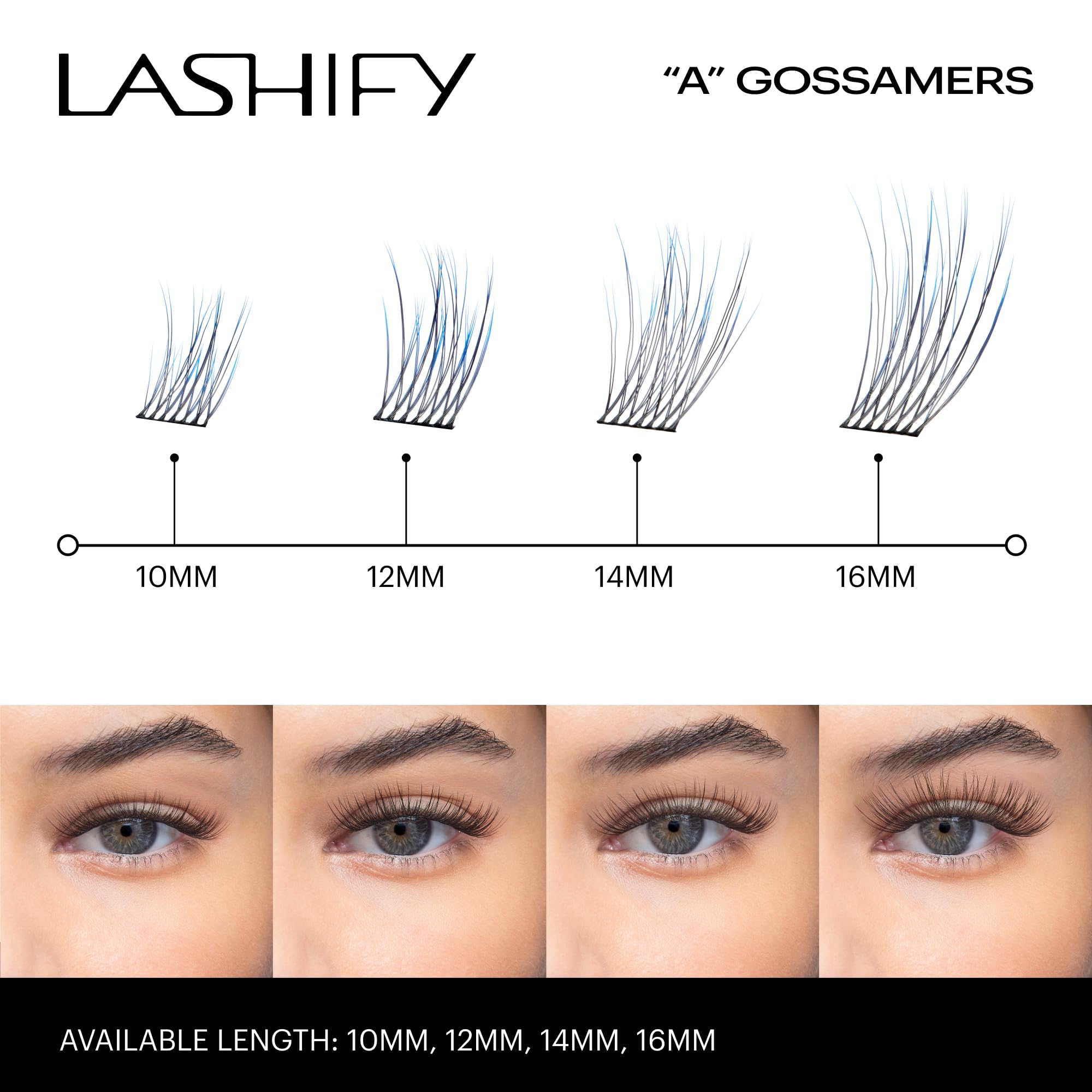 Lashify Fuse ControlWand with Gossamer lashes demonstrates precise application.