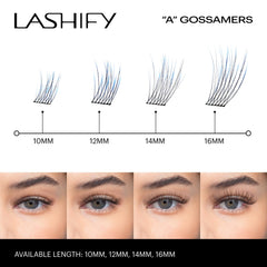 Lashify Fuse ControlWand with Gossamer lashes demonstrates precise application.