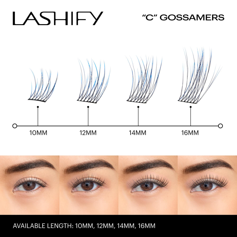 Lashify Fuse ControlWand Ombre Blue demonstrates precise application with compatible tools.