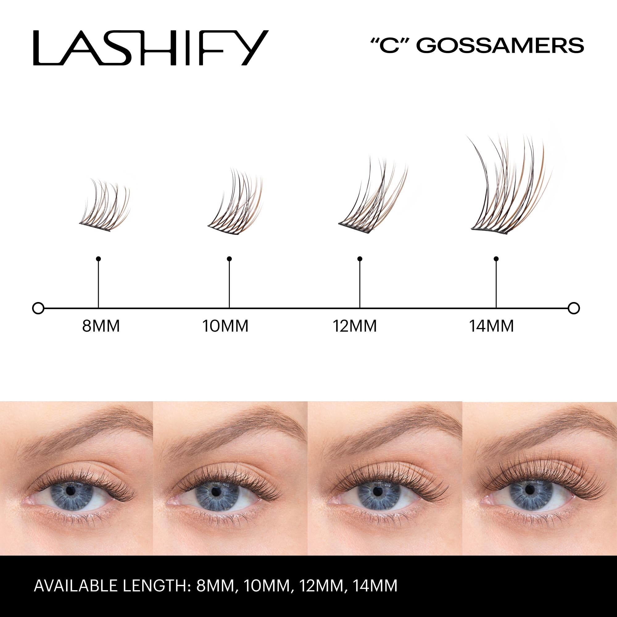 Lashify Gossamer cartridge contains 12 lashes for value and versatility