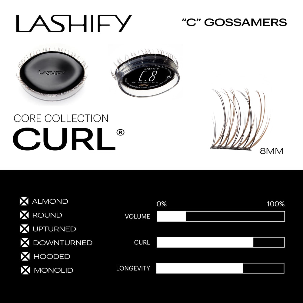 Lashify Korean PBT Silk lashes in Truffle, cruelty-free