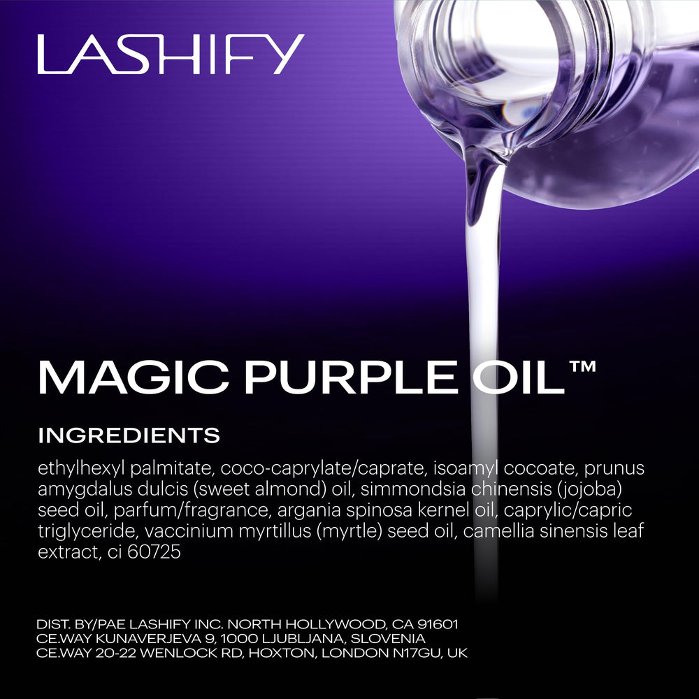 Lashify Magic Purple Oil's nostalgic scent enhances everyday rituals.