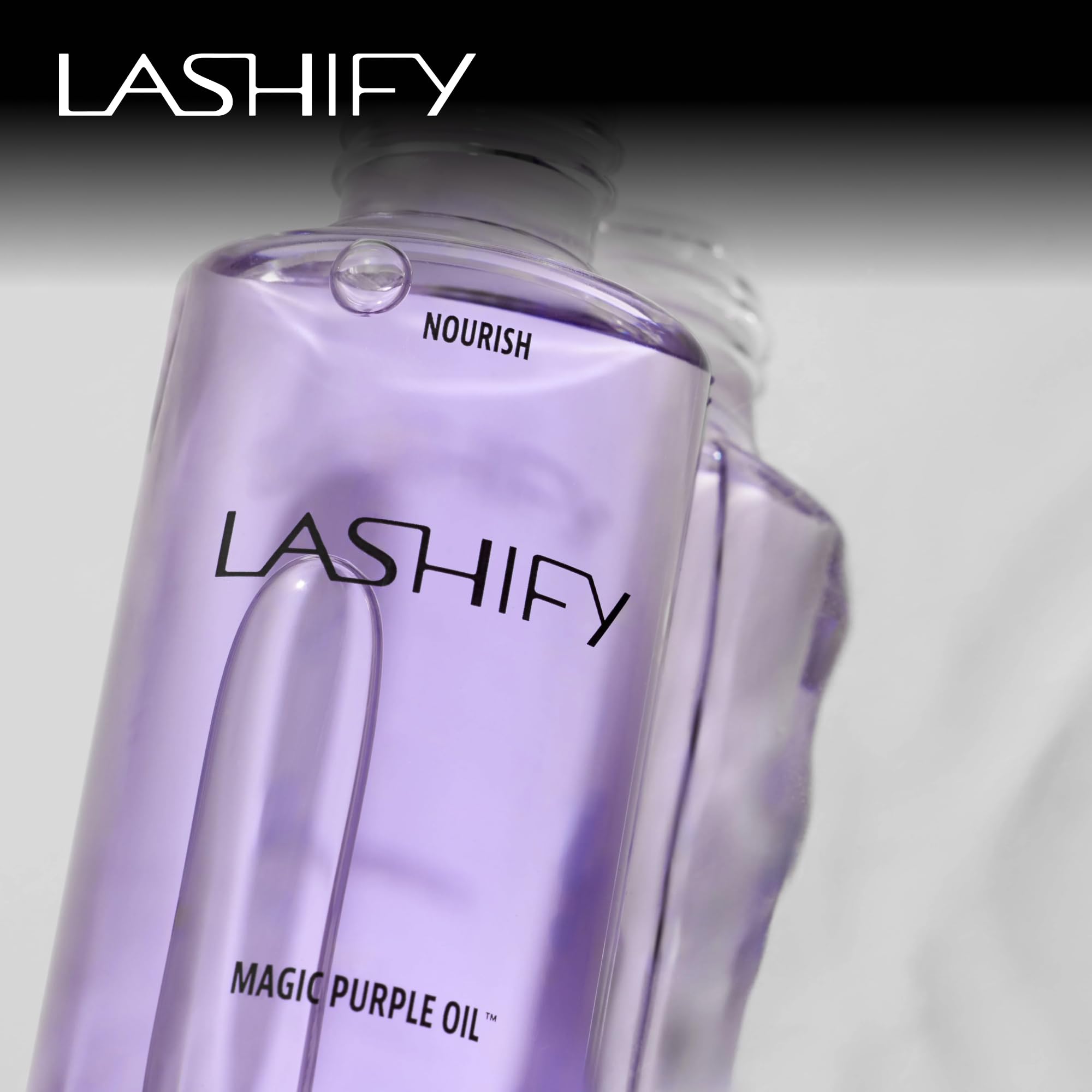 Lashify Magic Purple Oil highlights vegan and cruelty-free skin care.