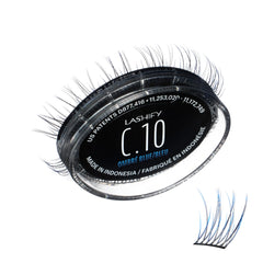 Lashify Ombre Blue Gossamer 10mm cartridge for subtle color-enhanced natural lashes