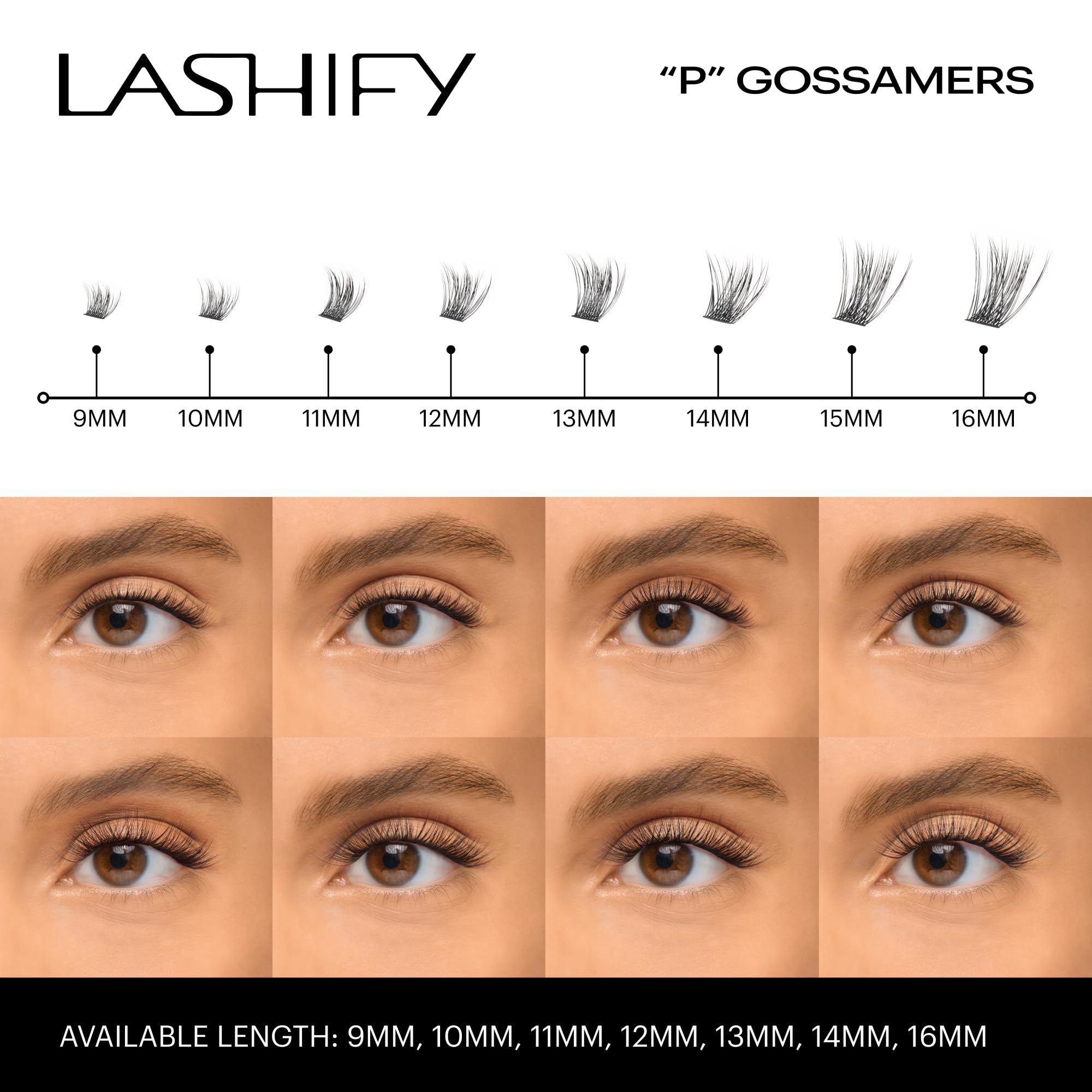 Lashify Plushy 10mm Gossamer lashes DIY-friendly application with Fuse tools.