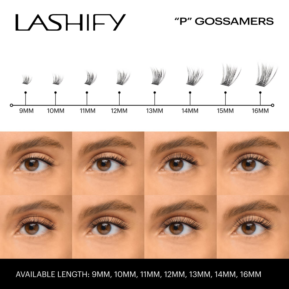 Lashify Plushy 10mm Gossamer lashes DIY-friendly application with Fuse tools.