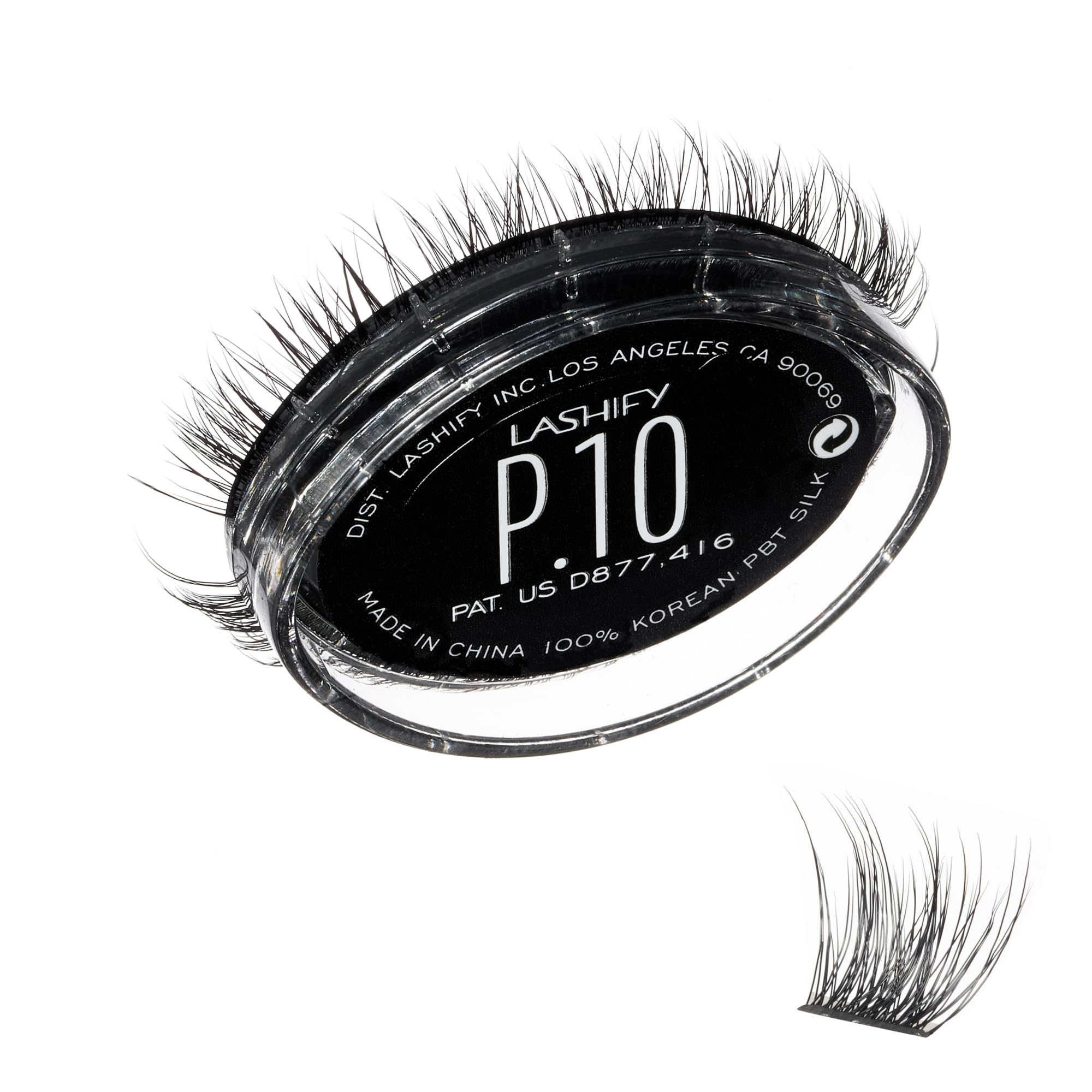 Lashify Plushy 10mm Gossamer lashes in Black — luxe fibers for lasting volume.
