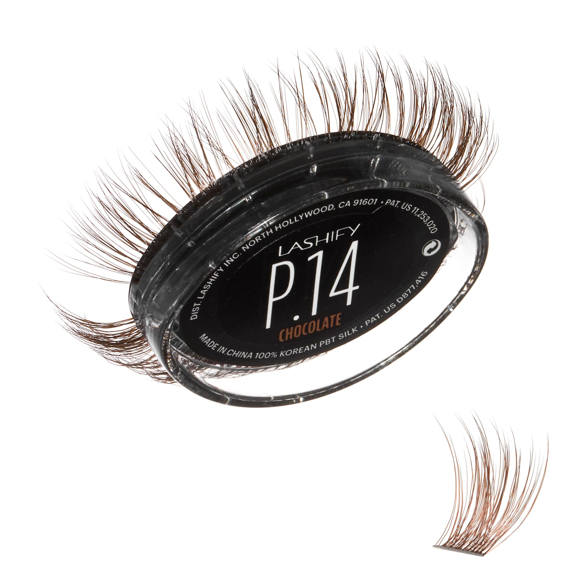 Lashify Plushy 14mm Chocolate lashes bundle for DIY volume and natural blend