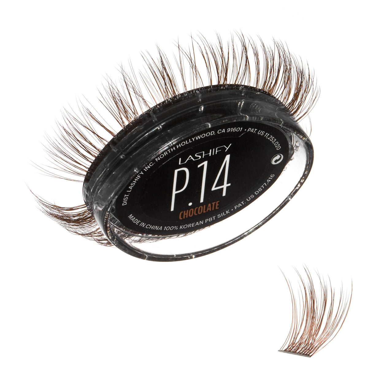 Lashify Plushy 14mm Chocolate lashes bundle for DIY volume and natural blend
