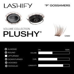 Lashify Plushy flat spinebase design supports longevity and precise lash fan.
