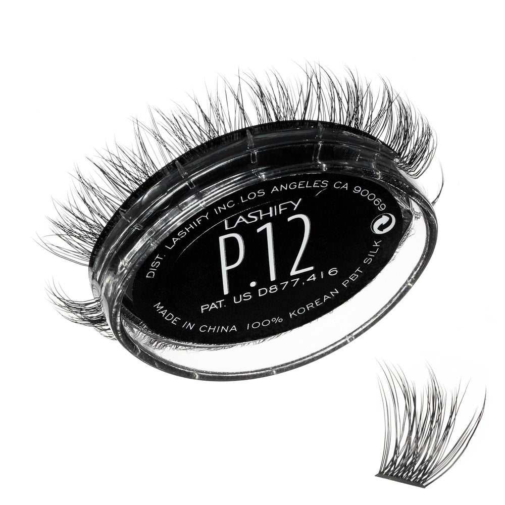 Lashify Plushy Gossamer 12mm black close-up for a luxurious, natural-looking lash
