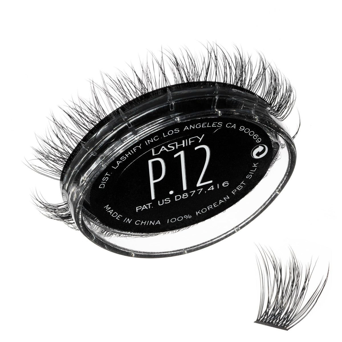 Lashify Plushy Gossamer 12mm black close-up for a luxurious, natural-looking lash