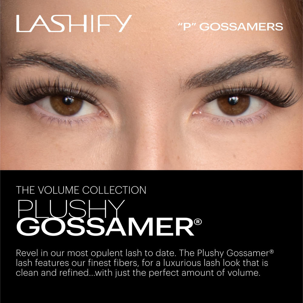 Lashify Plushy Gossamer fiber detail highlights premium silk for a soft lash feel