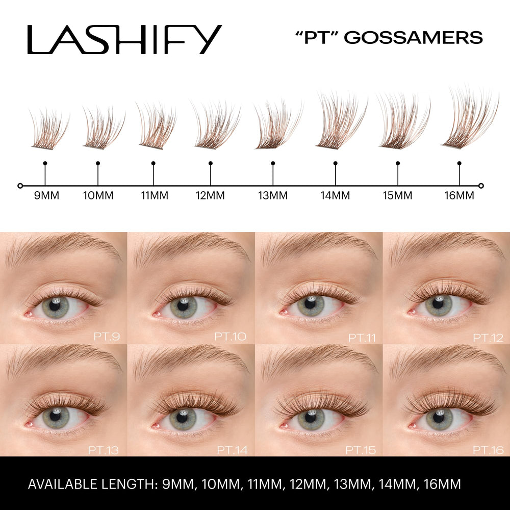 Lashify Plushy Tame 66 fibers per gossamer for lush fan effect
