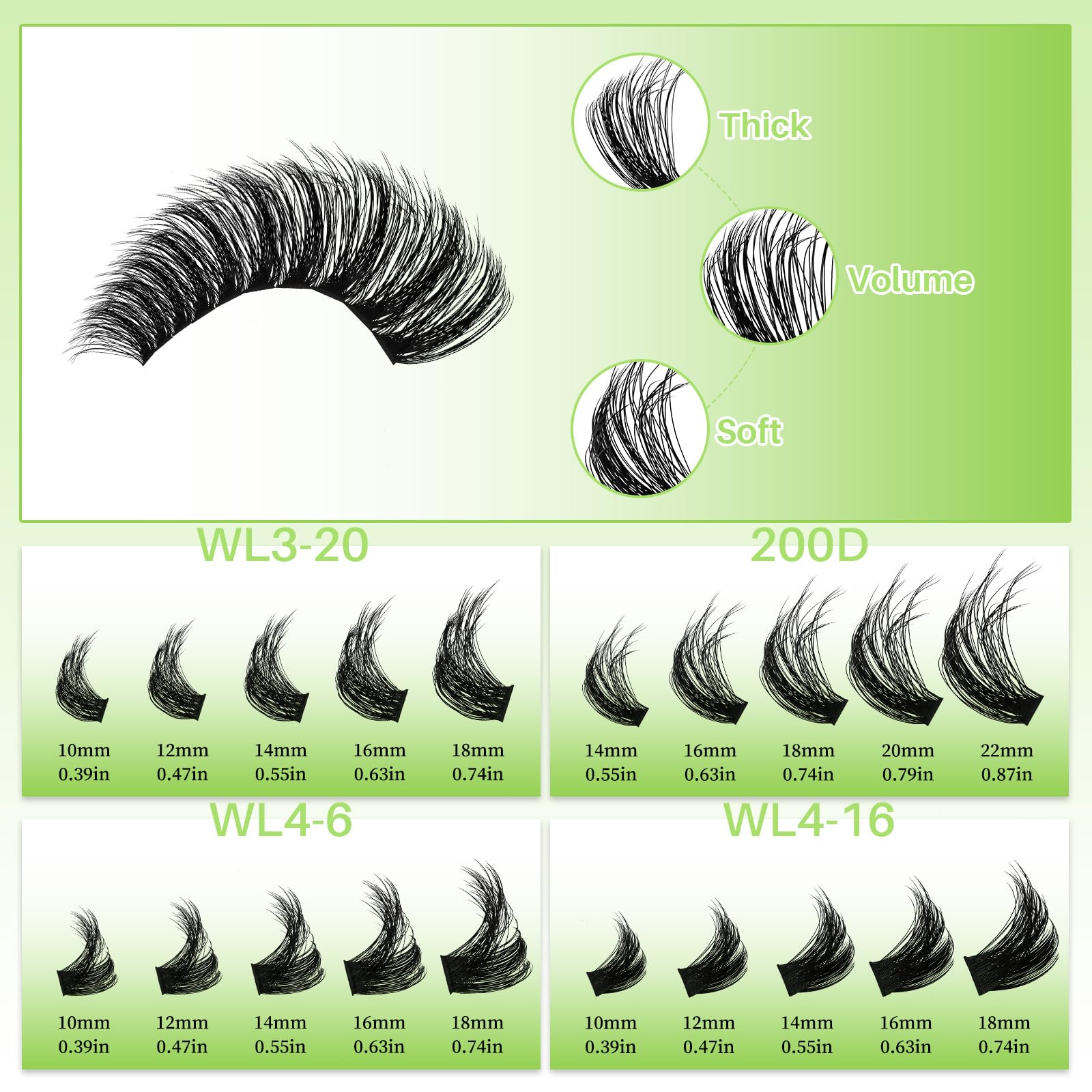 New style lash bands thinner and softer for comfortable wear
