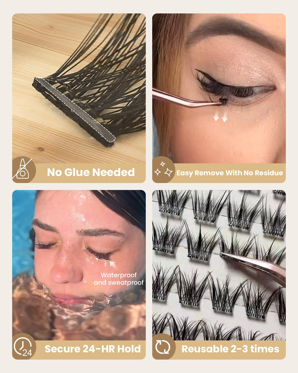 Lashterally 24-hour hold resists humidity for all-day wear