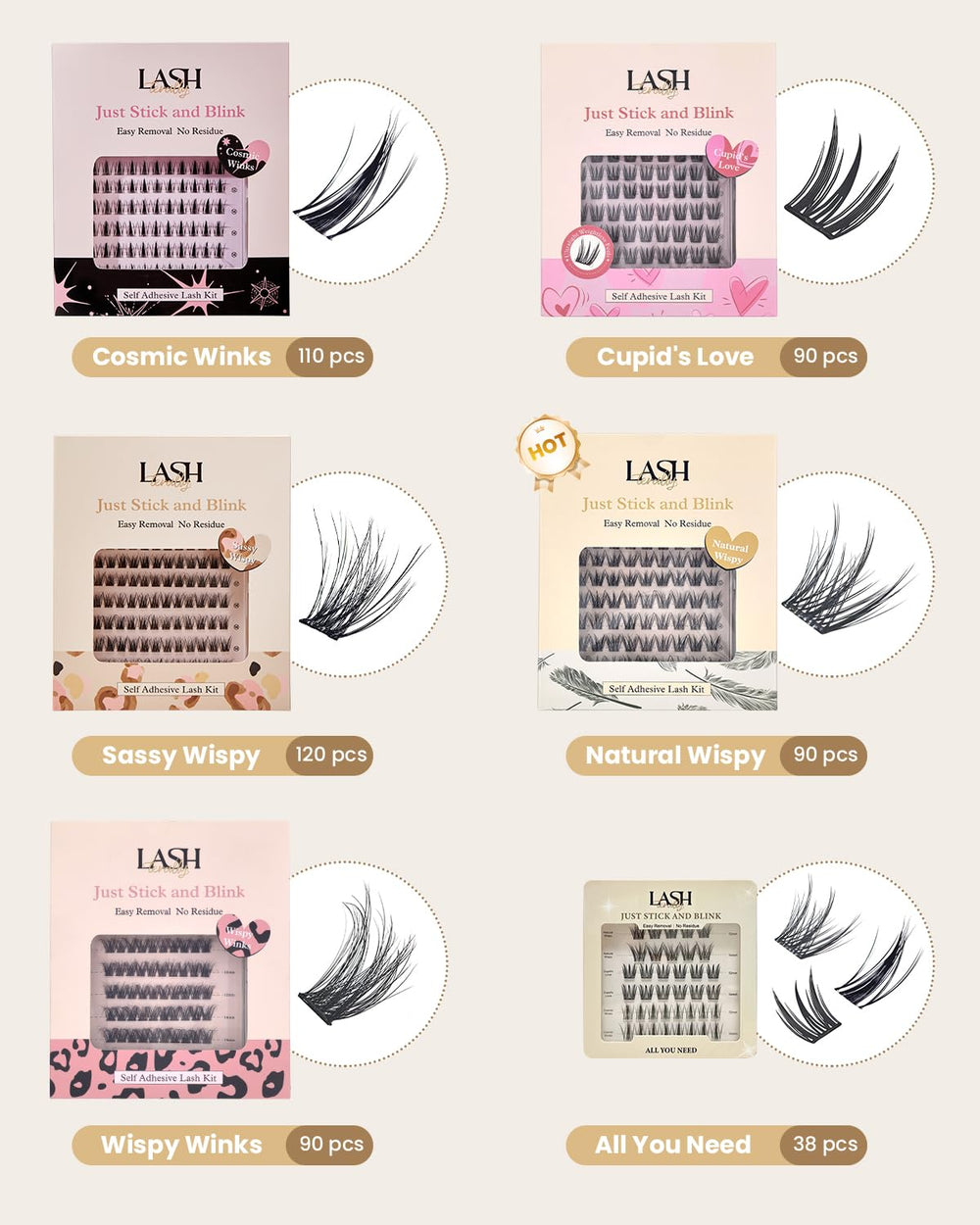 Lashterally natural wispy volume with D-curl for flattering eye shape