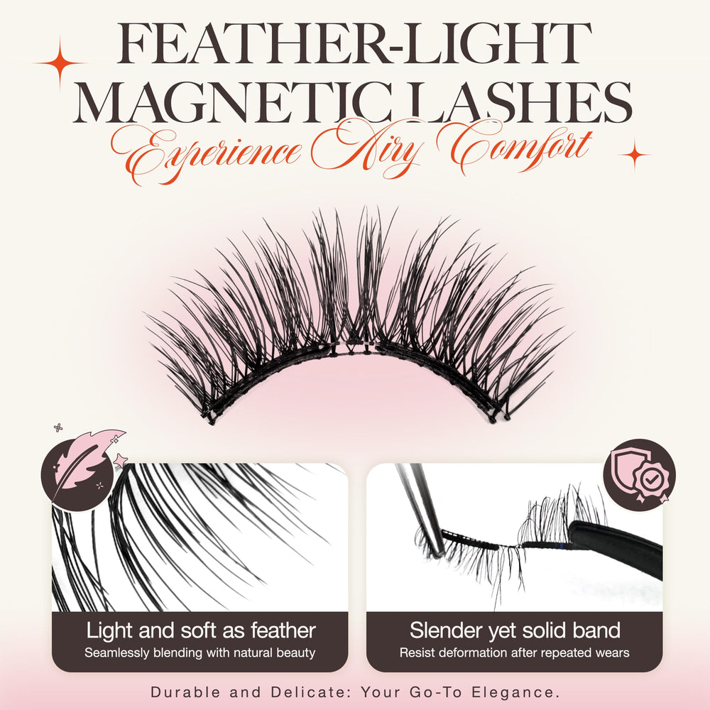 LASHVIEW Aurora three-styles magnetic lashes add subtle, eye-enhancing flair.