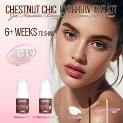 Lashview Brow Color Kit natural brown shade for soft, refined brows.