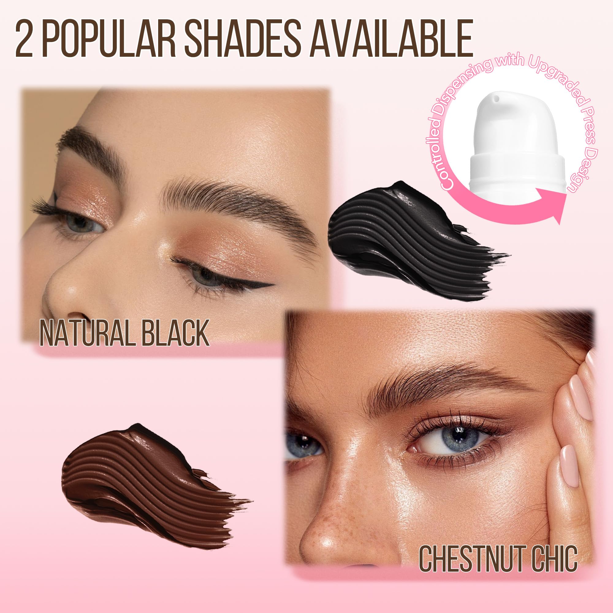 Lashview Brow Color Kit defined brows after a 20-minute application.