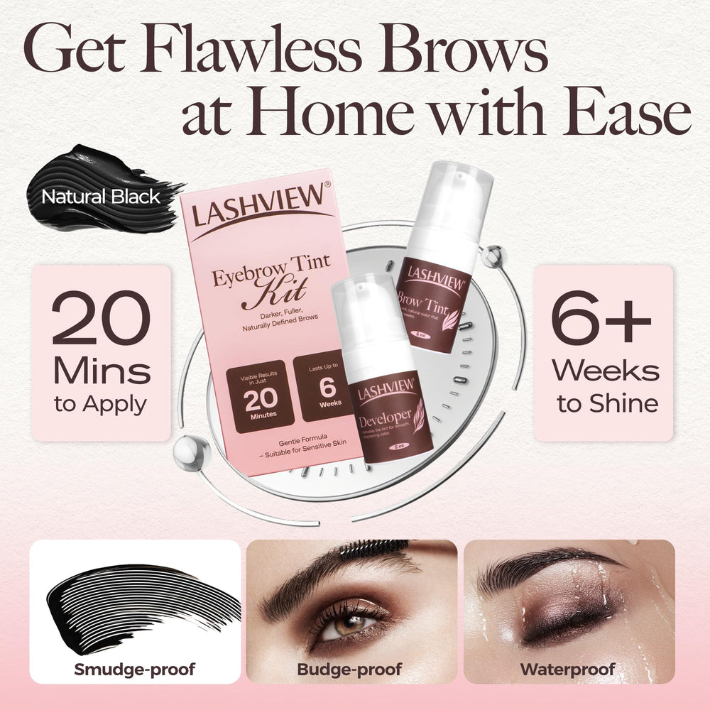 LashView brushes and tools arranged for a clean, efficient application.