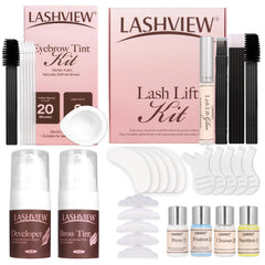 LashVIEW lash lift kit packaging showing all-in-one home system