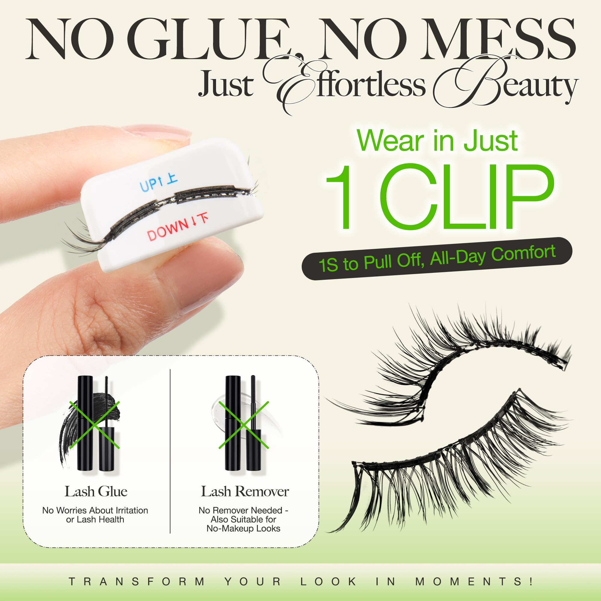 LASHVIEW lightweight magnet lashes provide comfortable all-day wear.