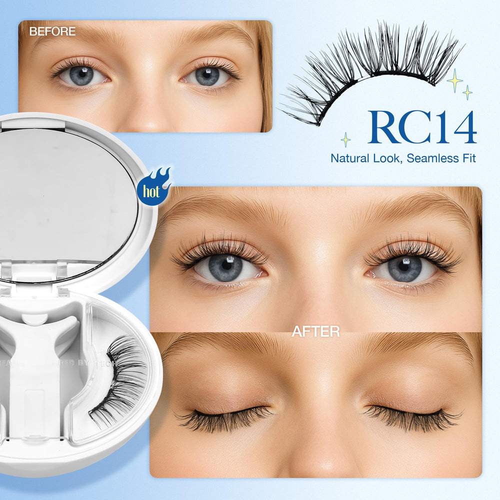 LASHVIEW LunaSoft applicator in use for quick, glue-free application.