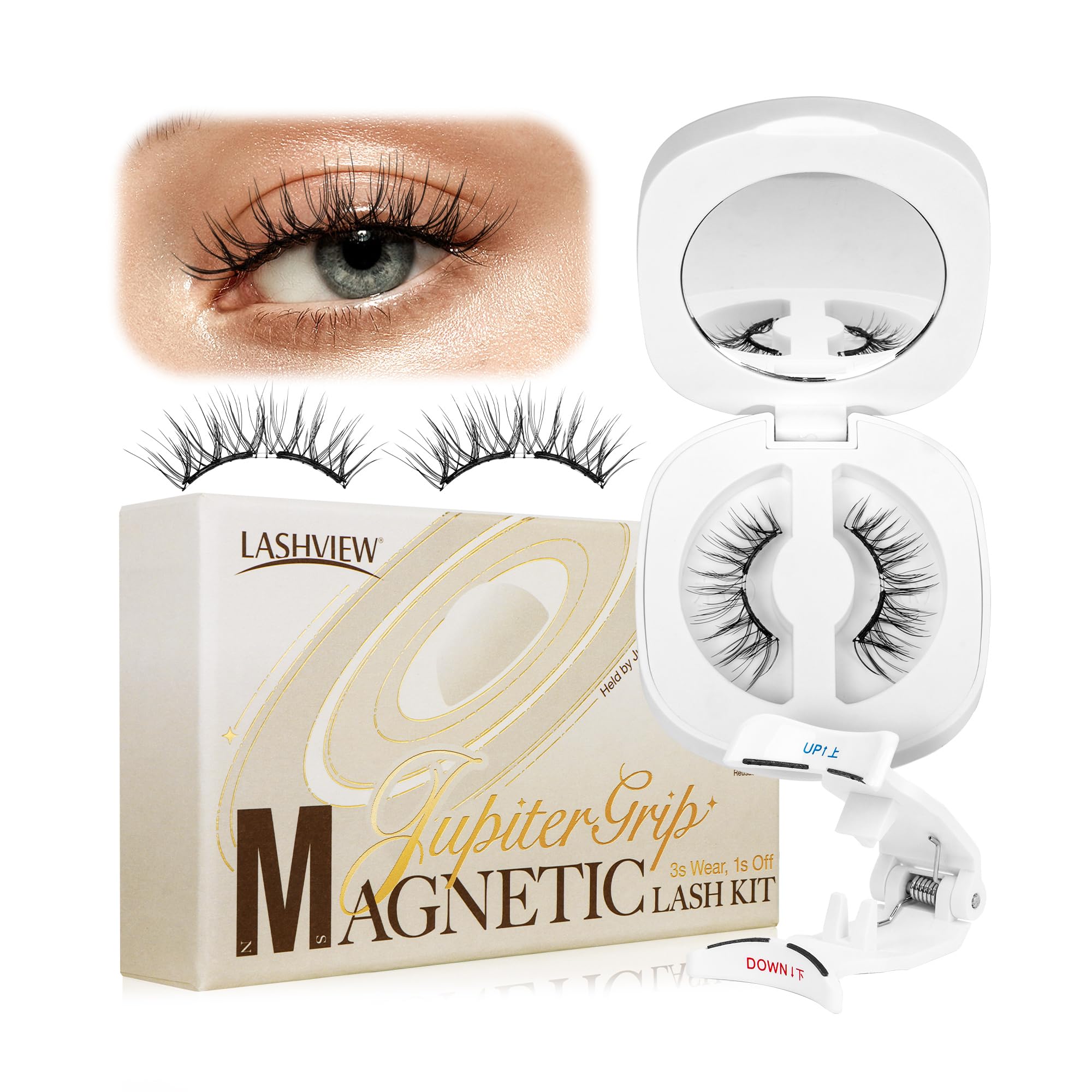 LASHVIEW magnetic eyelashes with a natural look for everyday wear