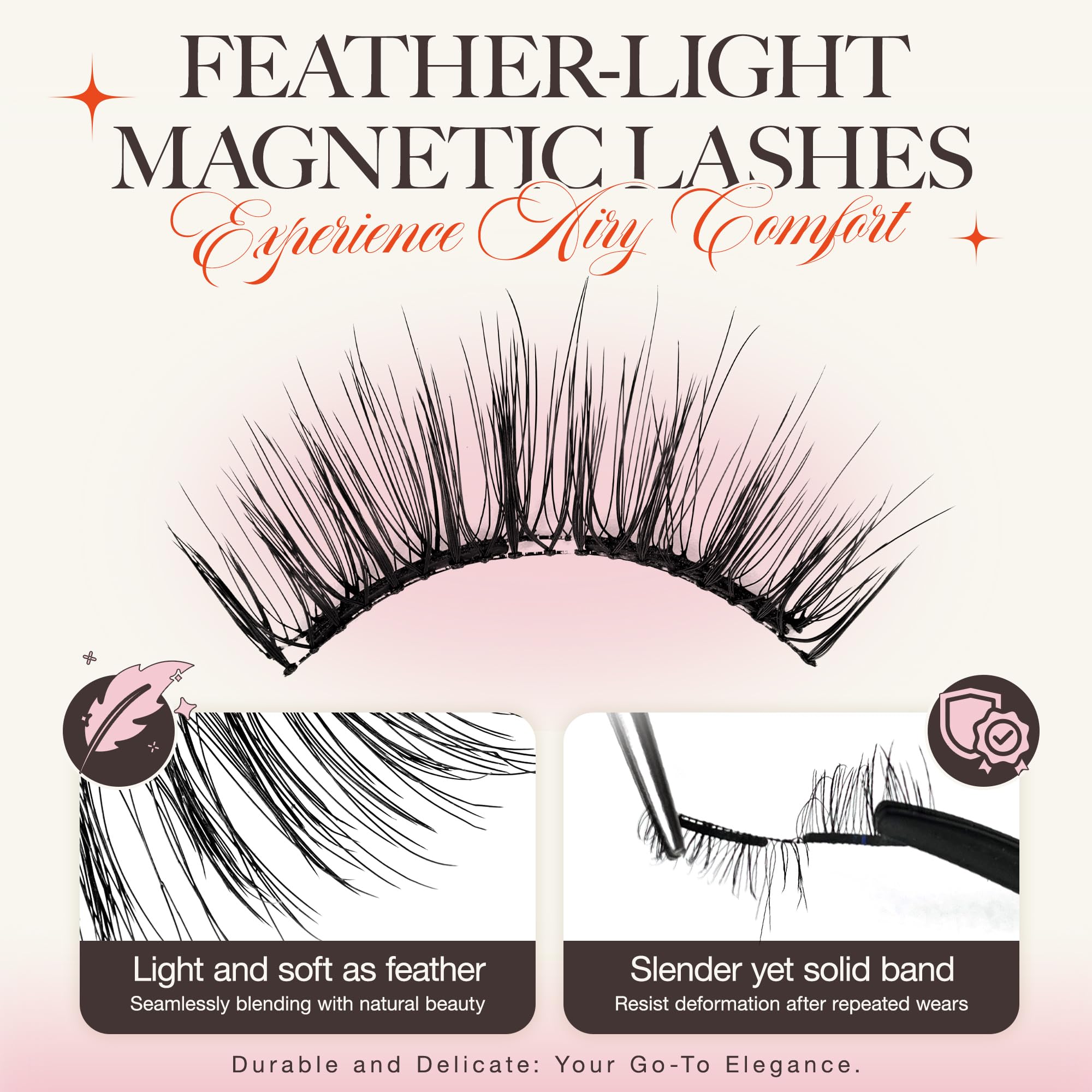LASHVIEW no-glue lashes with applicator enabling fast, secure wear.